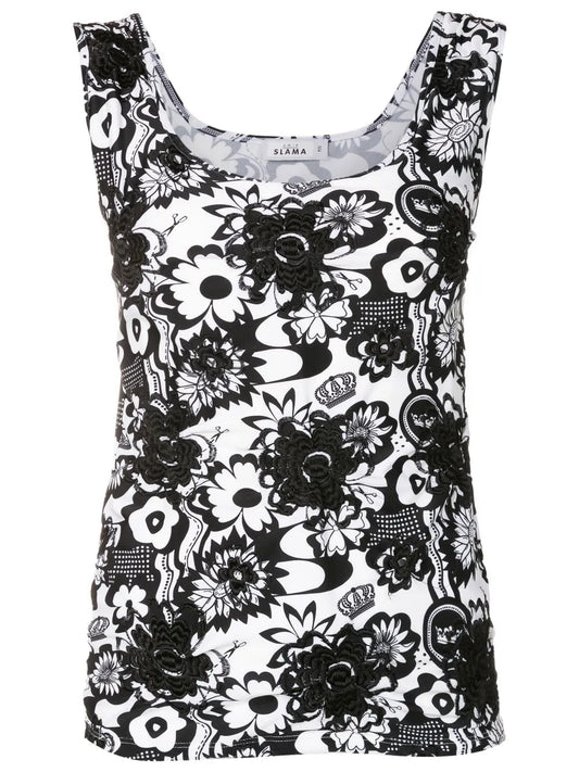 Floral-Print Vest