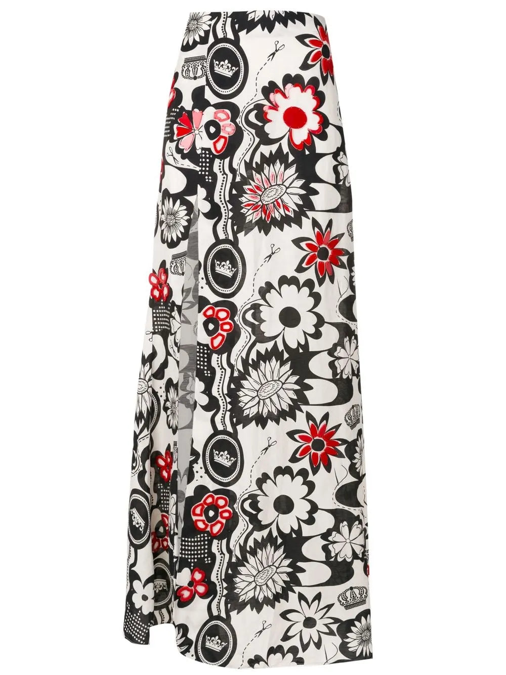Floral-Print Wide-Leg Trousers