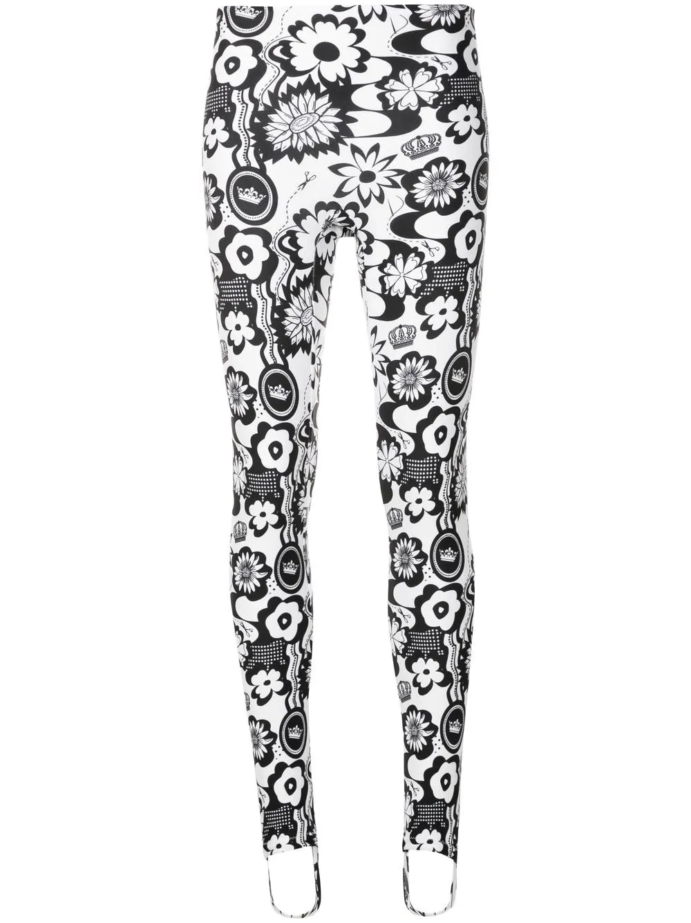Floral-Print High-Waisted Leggings