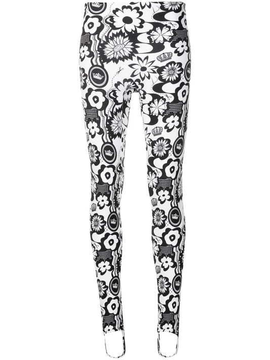 Floral-Print High-Waisted Leggings