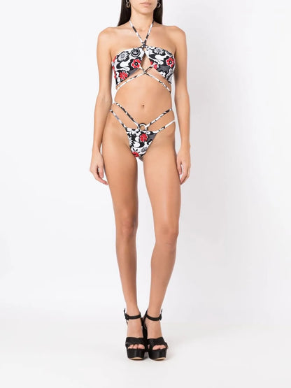 Floral-Print Bikini Set