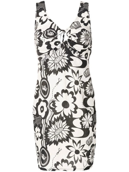 Floral-Print Mini Dress