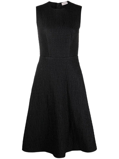 Quilted Sleeveless Flared Dress