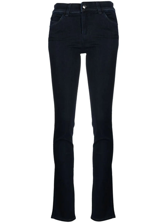 High-Waisted Slim-Cut Trousers