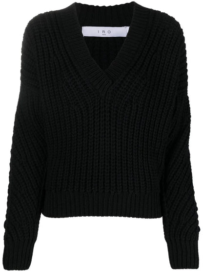 Chunky-Knit V-Neck Jumper