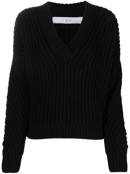 Chunky-Knit V-Neck Jumper