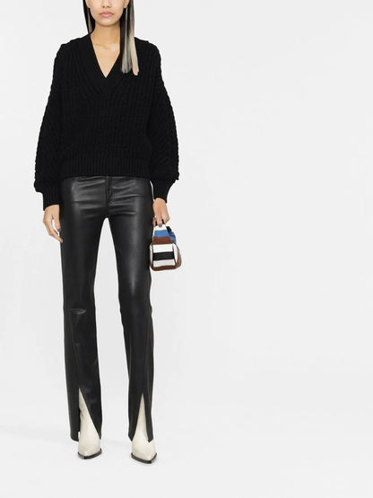 Chunky-Knit V-Neck Jumper