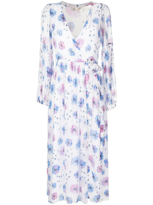 Floral-Print Wrap Dress