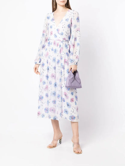 Floral-Print Wrap Dress