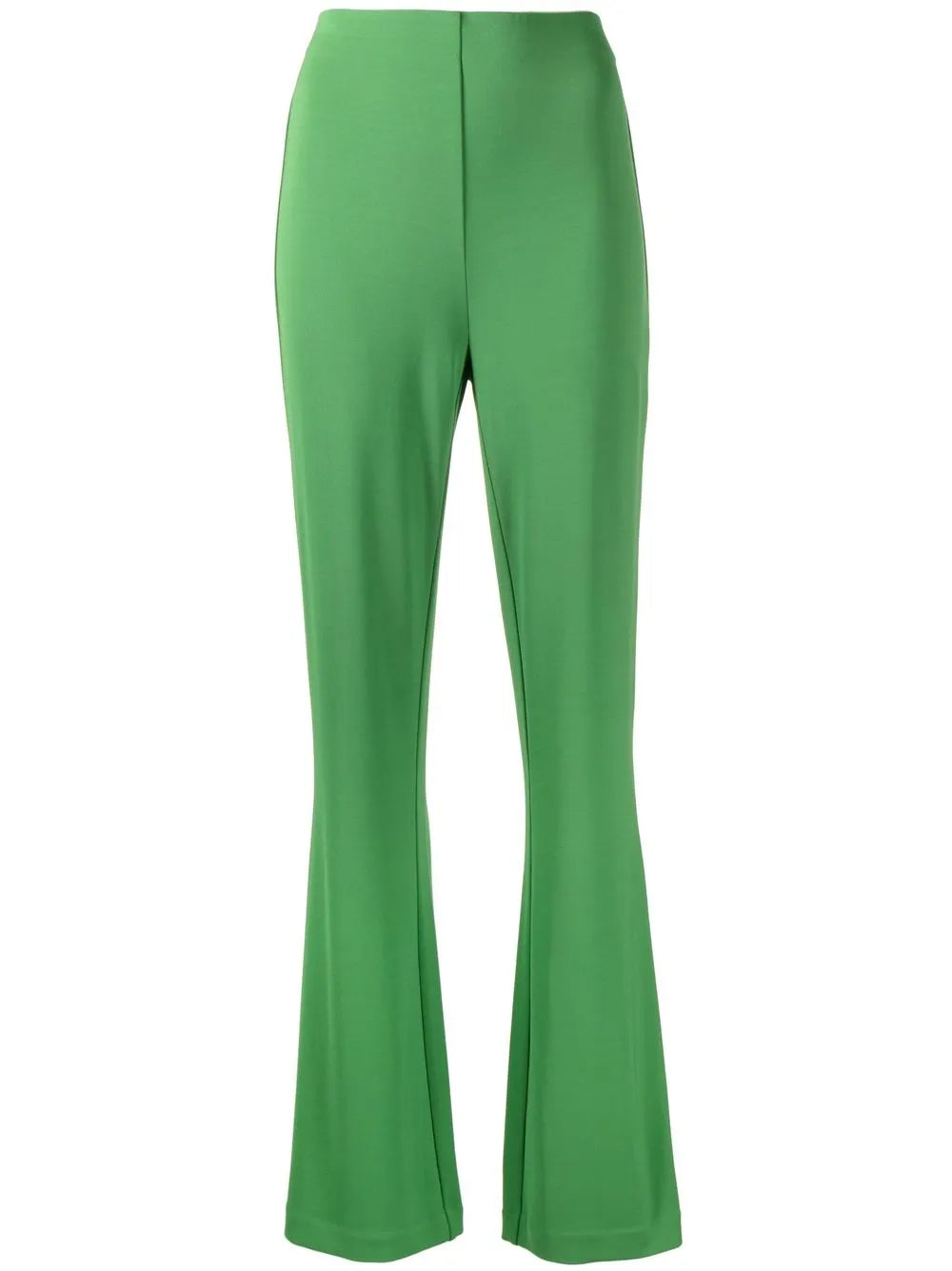 Mid-Rise Flared-Leg Trousers