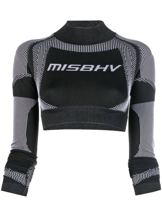 Logo-Print Cropped Top