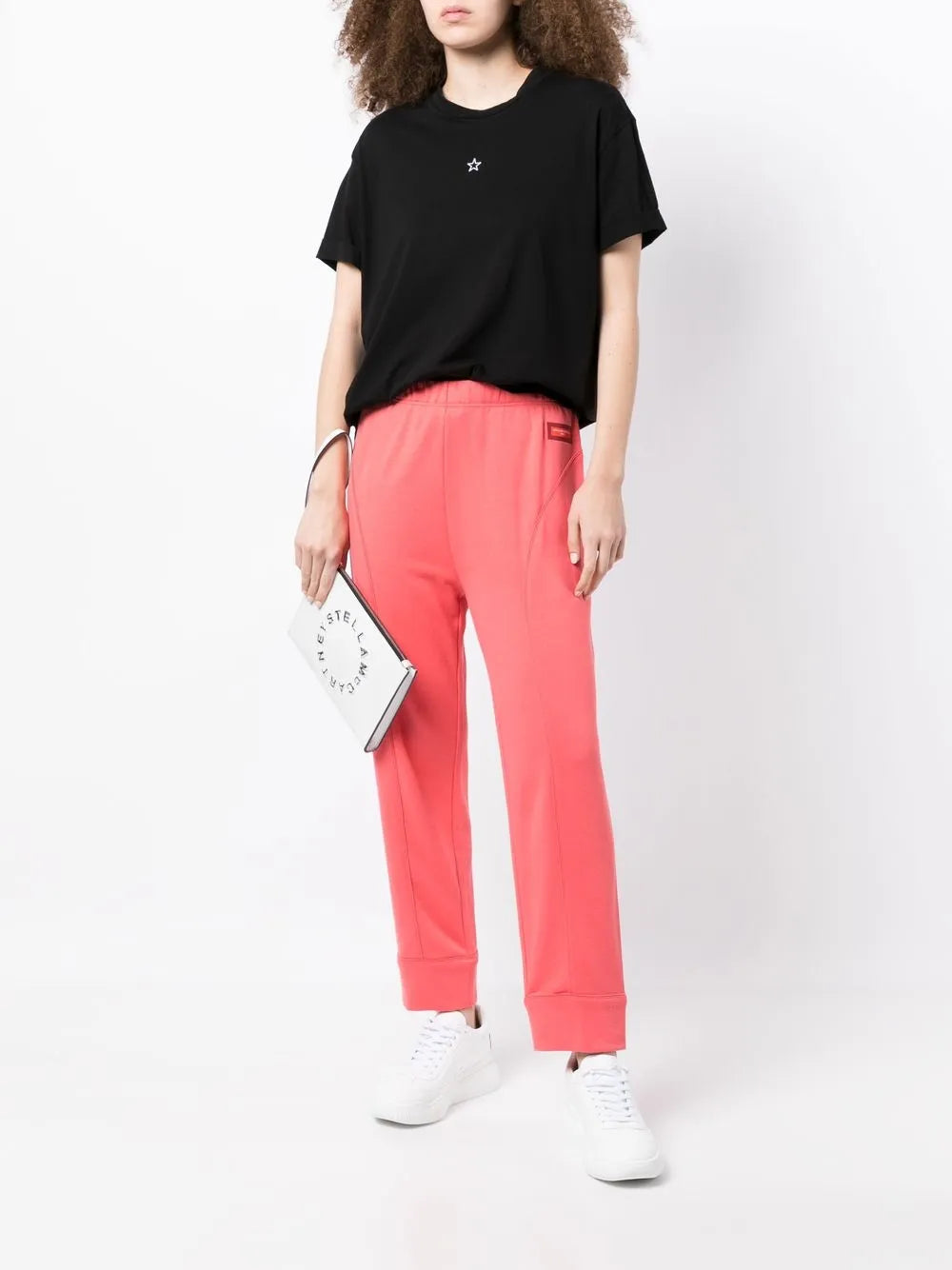 Elasticated-Waist Zip-Up Track Pants