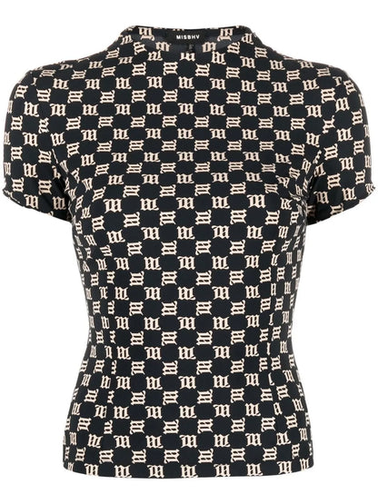 Monogram-Print Slim T-Shirt