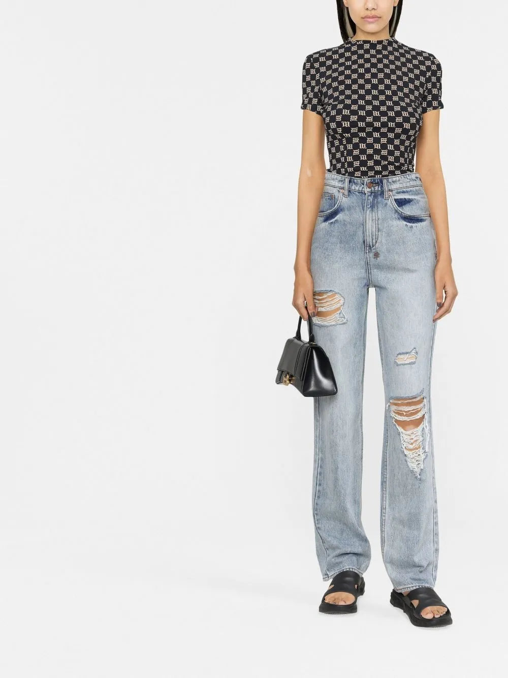 Monogram-Print Slim T-Shirt