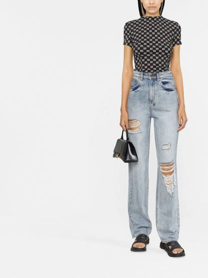Monogram-Print Slim T-Shirt