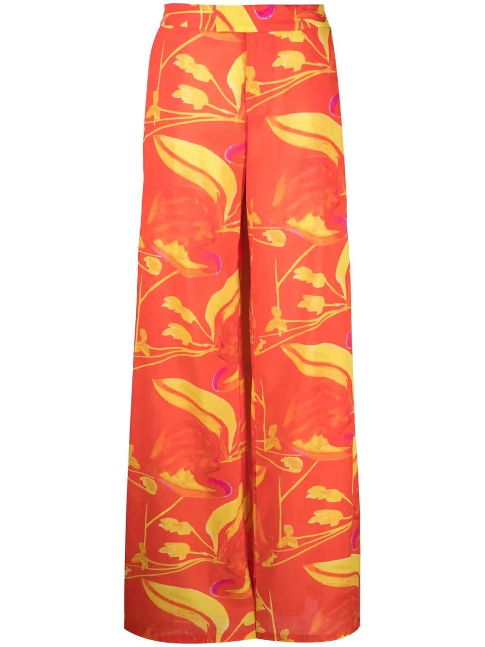 Floral Wide-Leg Trousers
