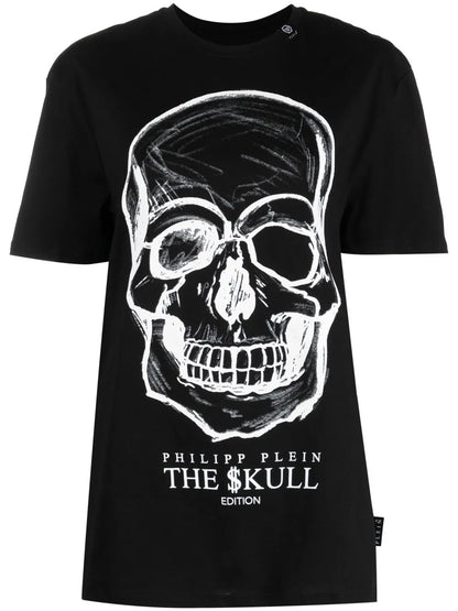 Skull-Print Cotton T-Shirt