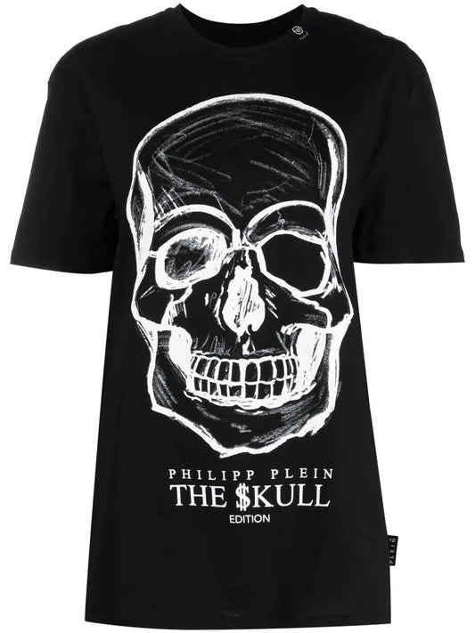 Skull-Print Cotton T-Shirt