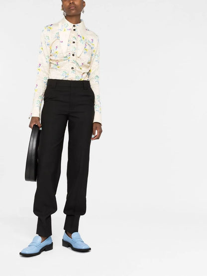 Tapered Cuff Tailored Trousers