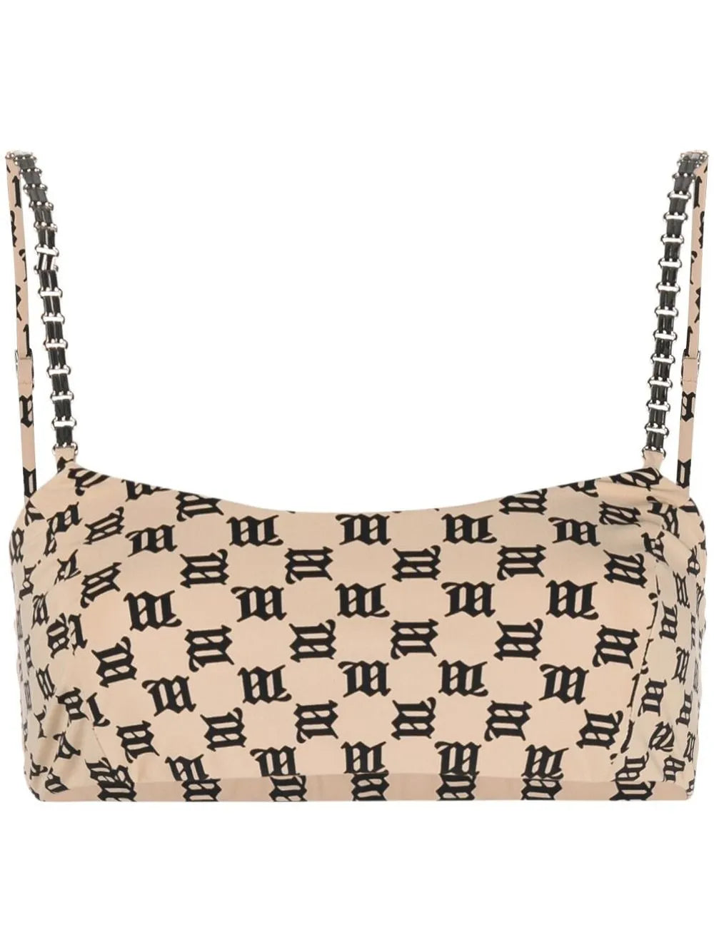 Monogram-Print Bralette Top