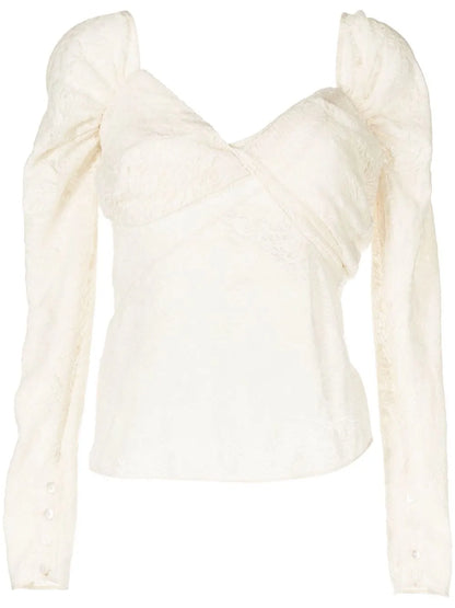 Semi-Sheer Lace Top