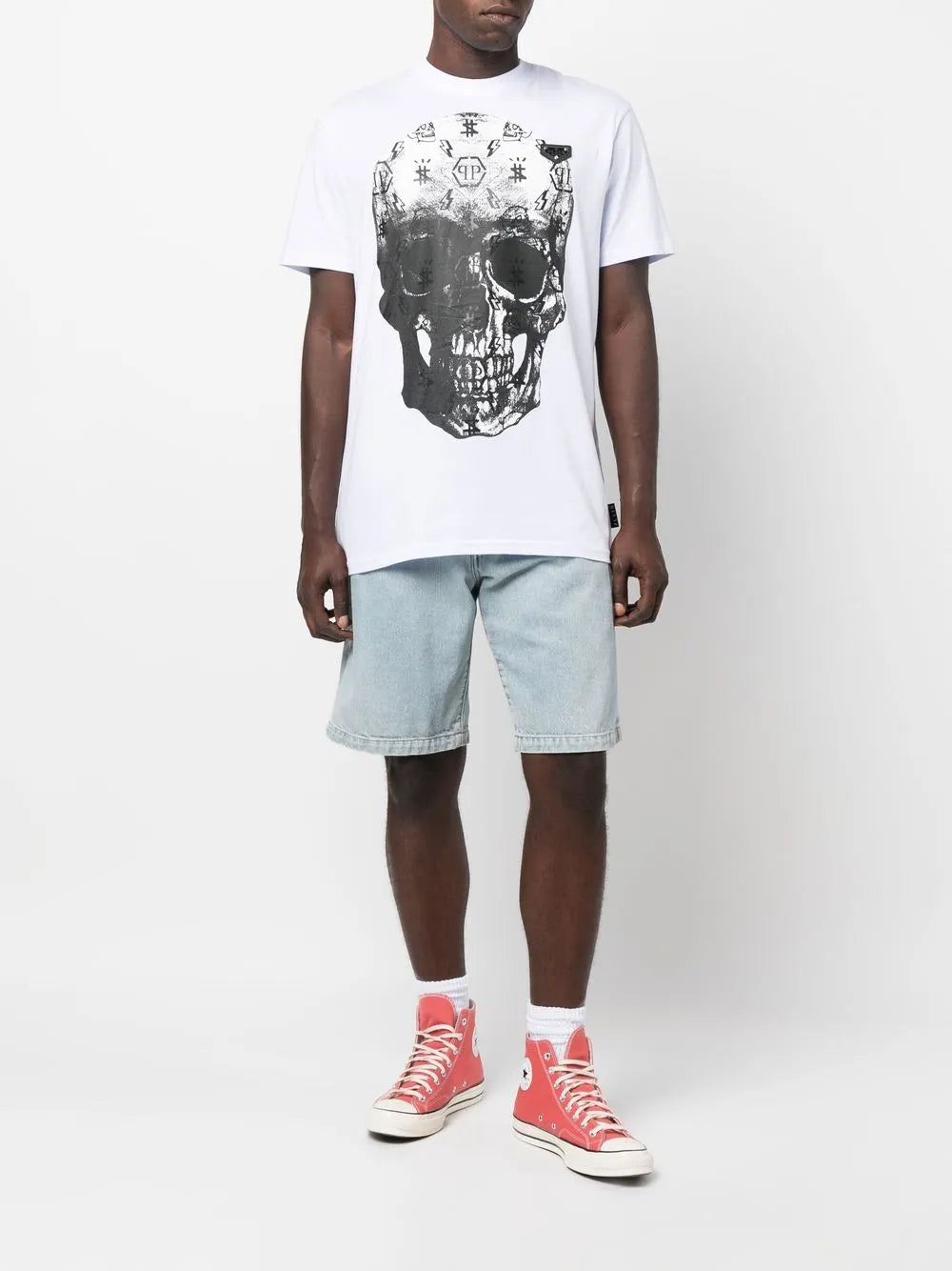 Skull-Print Short-Sleeve T-Shirt