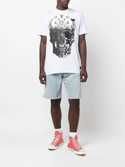 Skull-Print Short-Sleeve T-Shirt