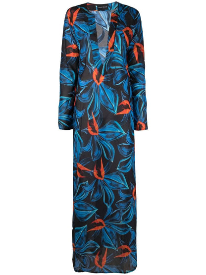All-Over Abstract-Print Dress