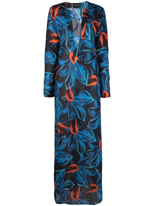 All-Over Abstract-Print Dress