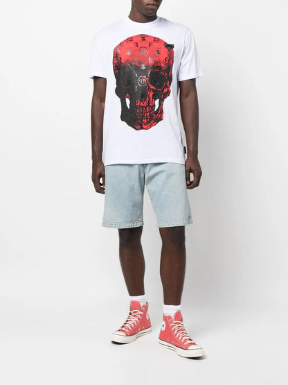 Skull-Print Short-Sleeve T-Shirt