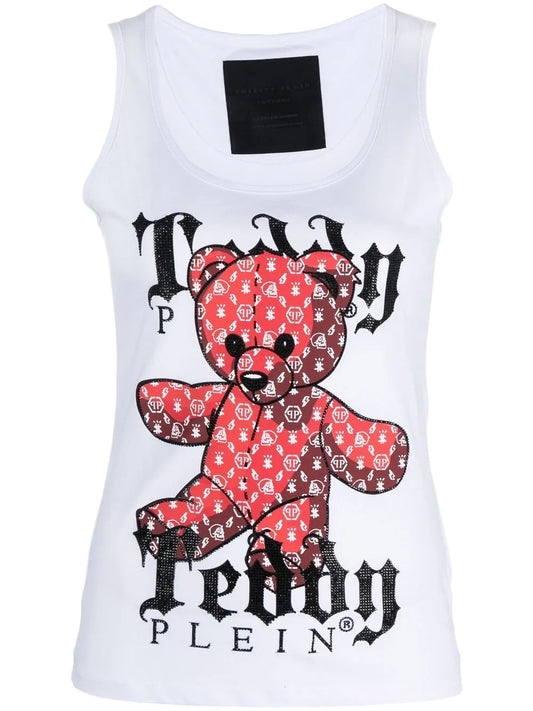 Teddy Plein Sleeveless Tank Top
