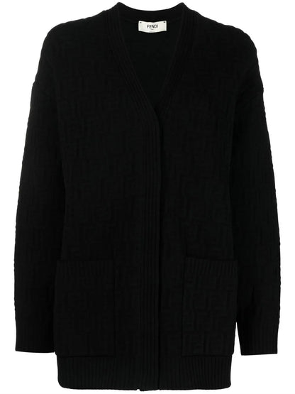 Ff-Embossed Monogram Cardigan