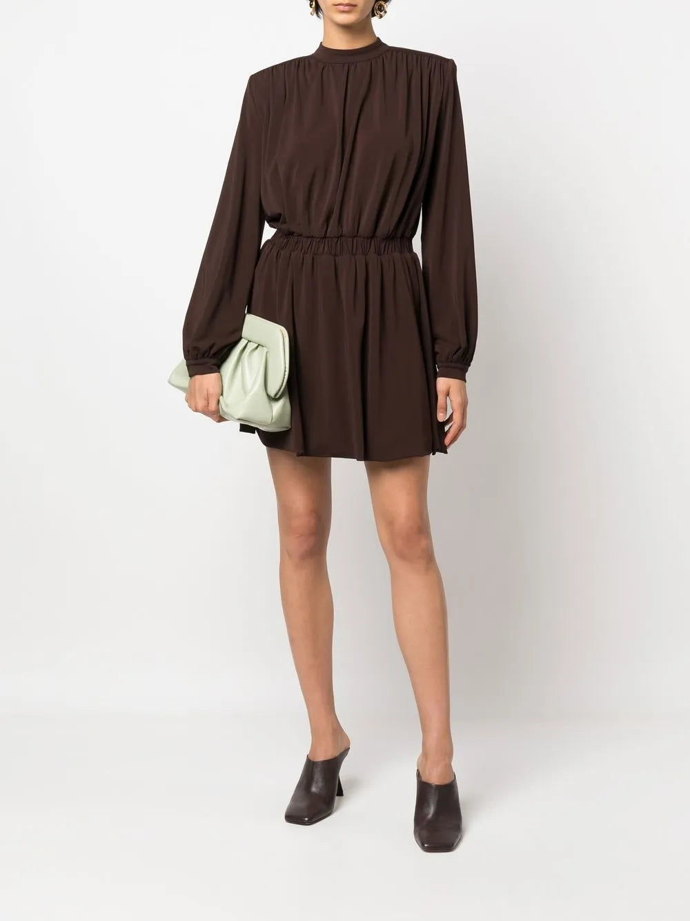 Gathered-Detail Mini Dress