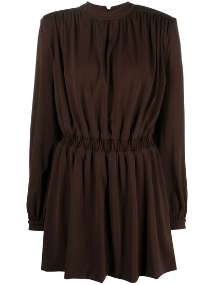 Gathered-Detail Mini Dress
