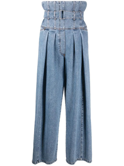 High-Waisted Wide-Leg Jeans
