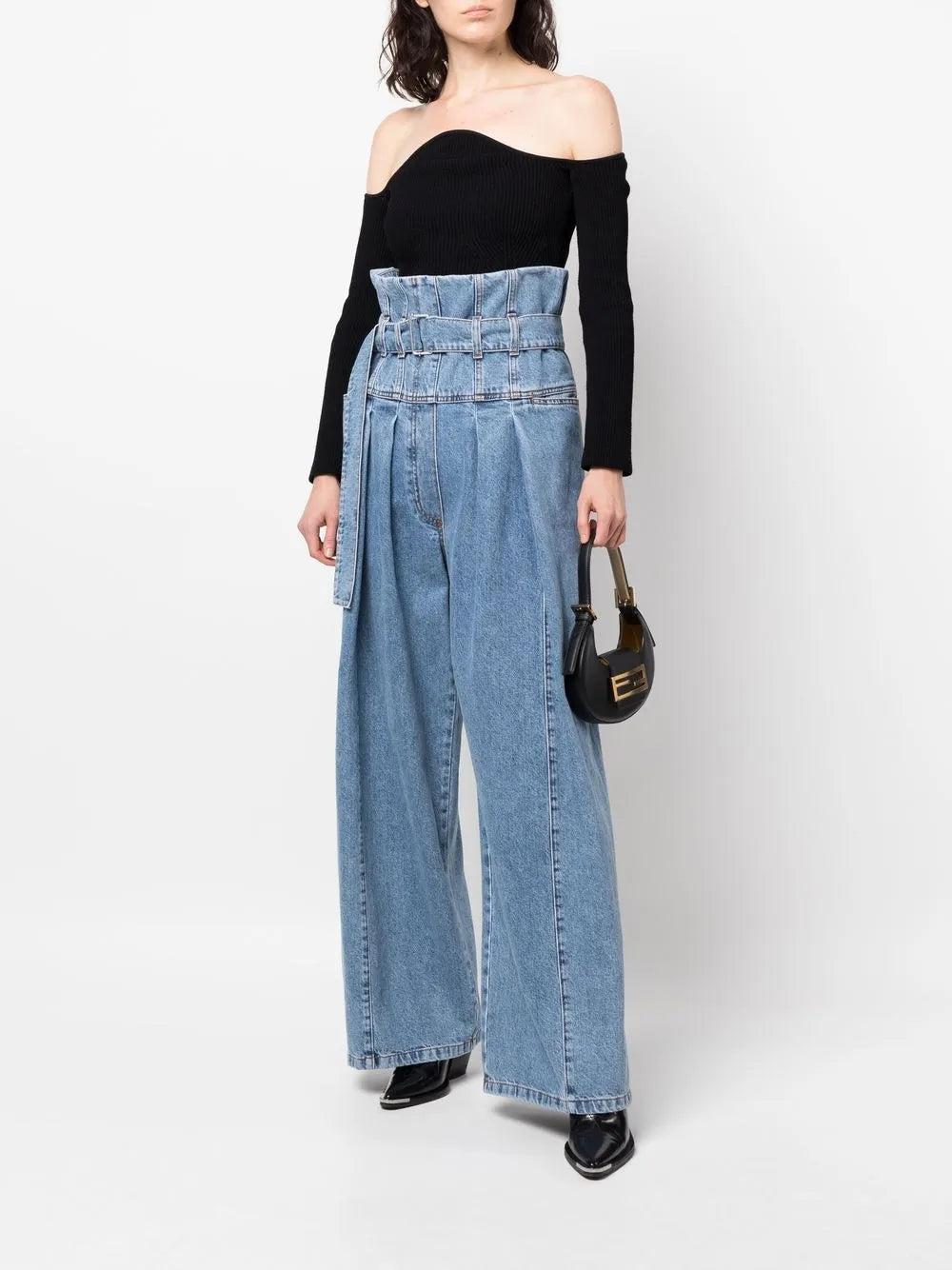 High-Waisted Wide-Leg Jeans