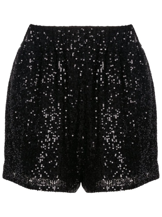 Sequin-Embellished Short Shorts