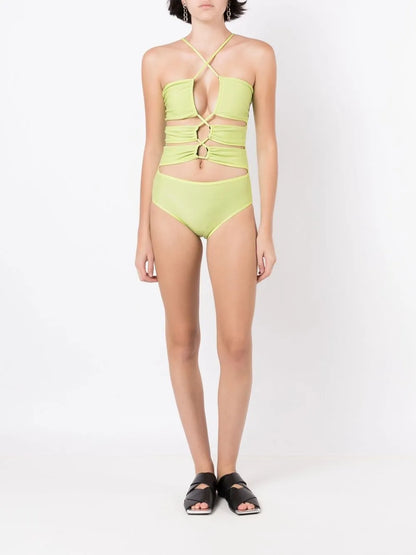 Tie Front Reversible One-Piece Swimsuit