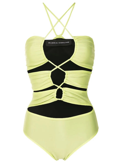 Tie Front Reversible One-Piece Swimsuit