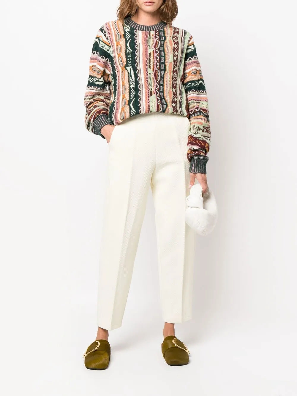 Cropped Knit Trousers