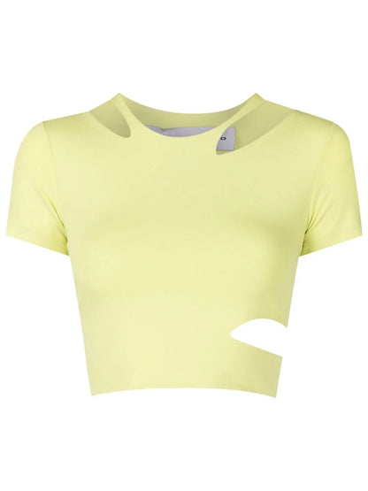 Cut Out-Detail Cropped T-Shirt