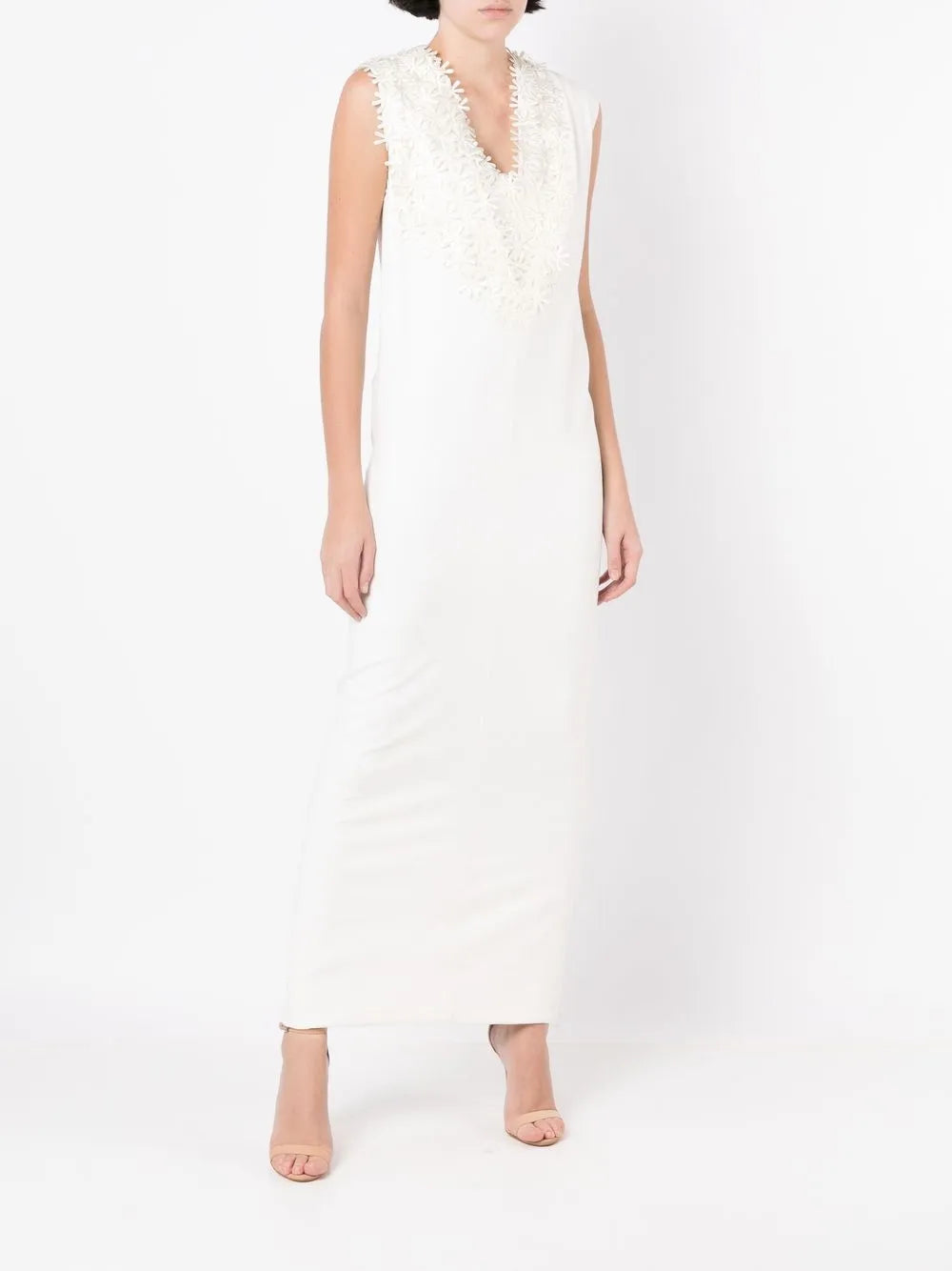 Ruched Sleeveless Maxi Dress