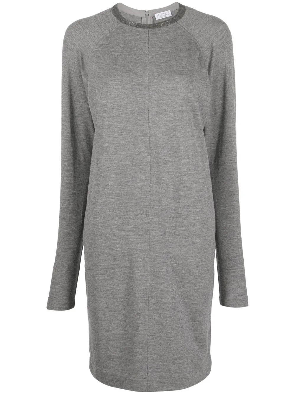 Monili-Trim Knitted Dress