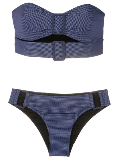 Buckle-Detail Bandeau Bikini