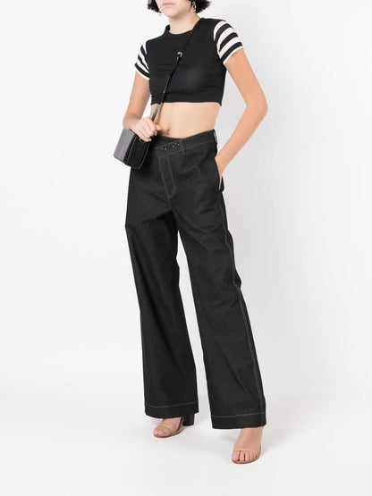 Cropped Short-Sleeved T-Shirt