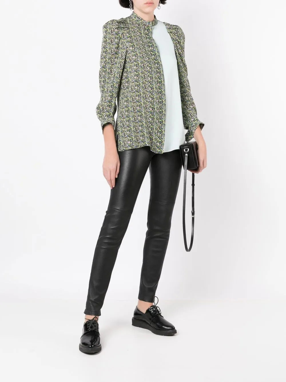 Floral-Print Long-Sleeved Blouse