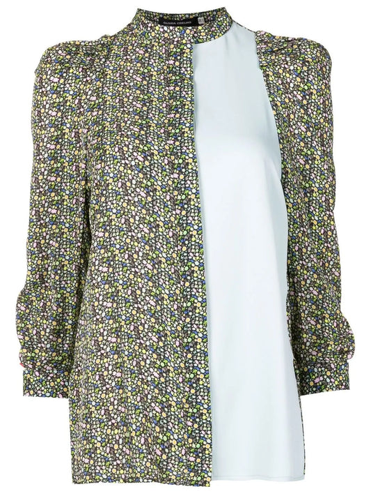Floral-Print Long-Sleeved Blouse
