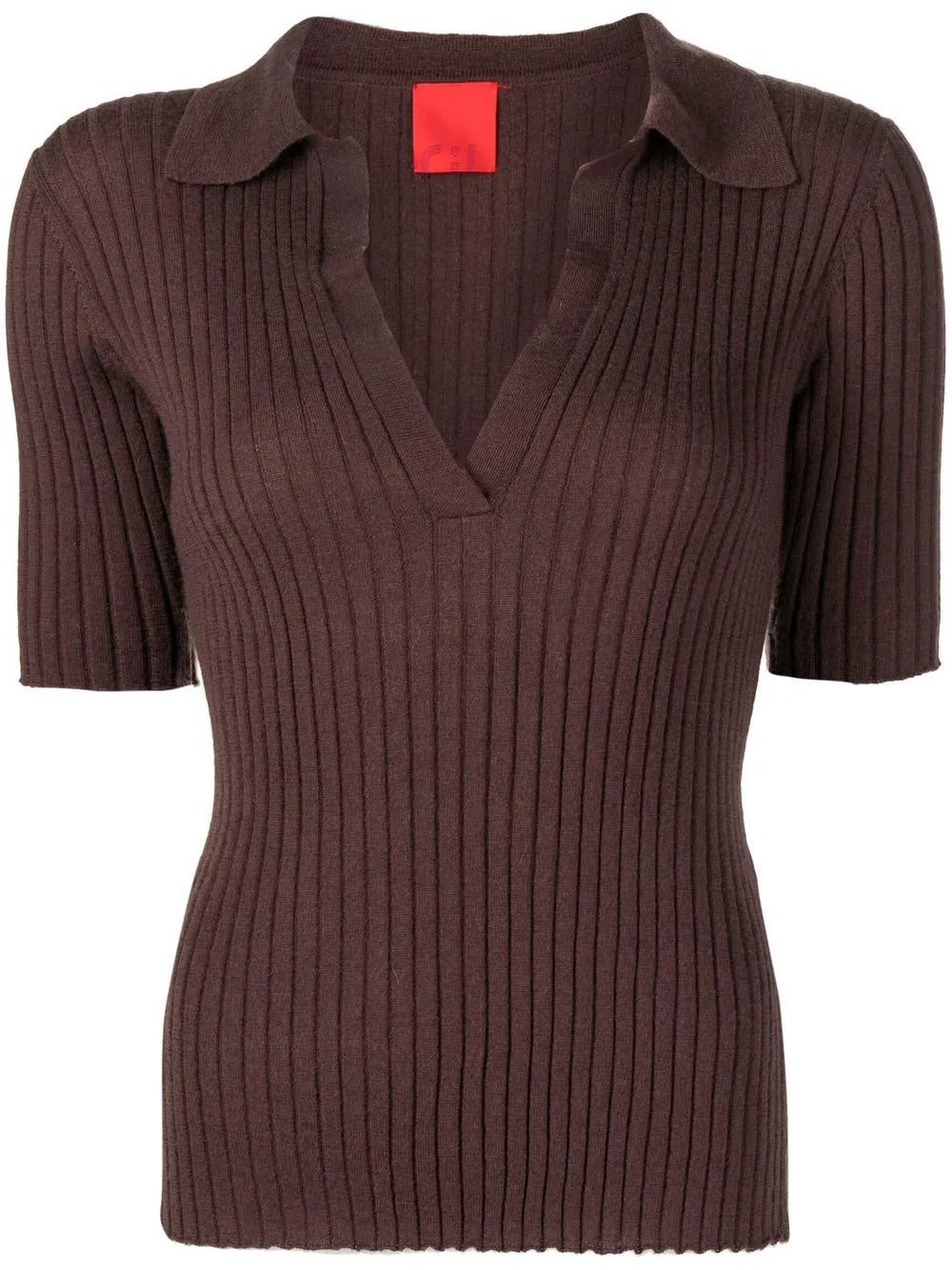 Summer Cashmere-Blend Polo Top