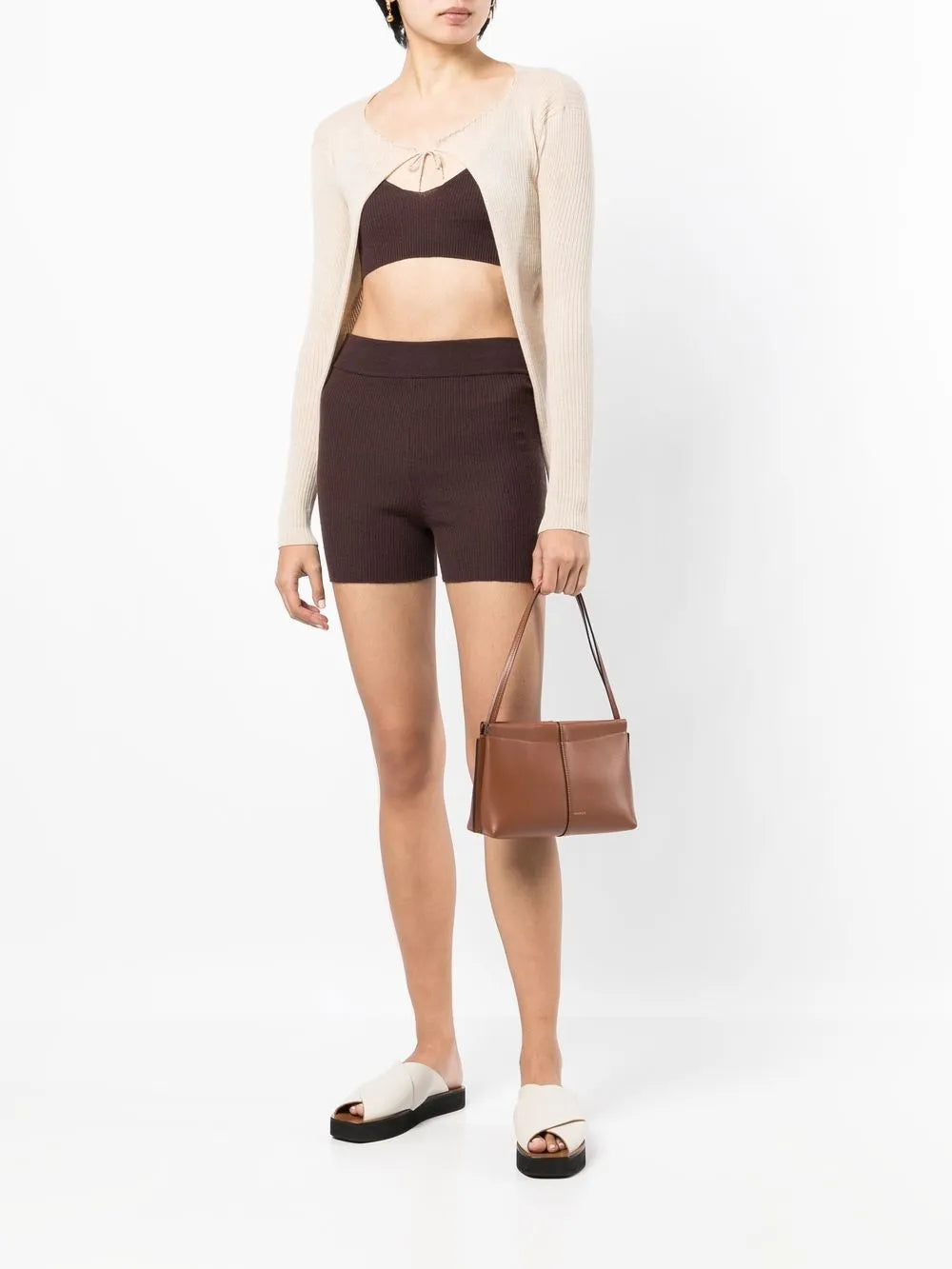 Alexa Cashmere-Blend Cycling Shorts