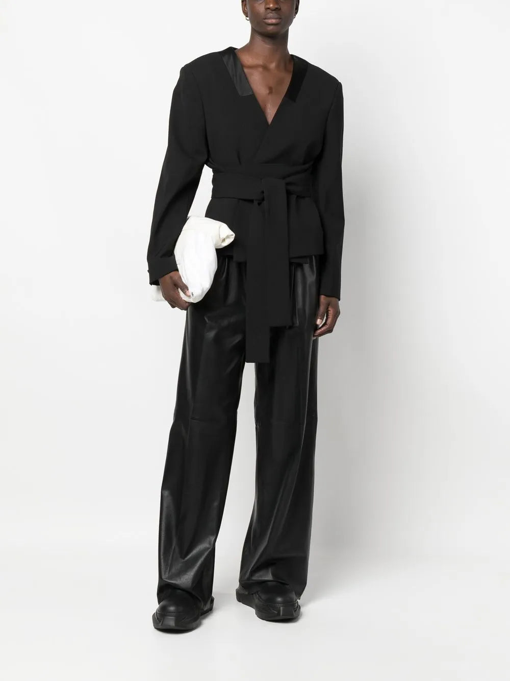 Tailored Tie-Waist Blazer
